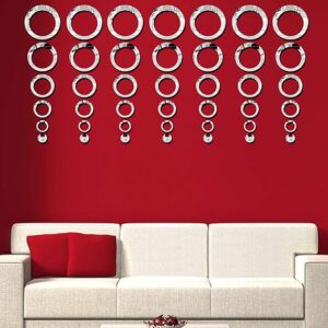 DIY round acrylic mirror wall art nursery bedroom